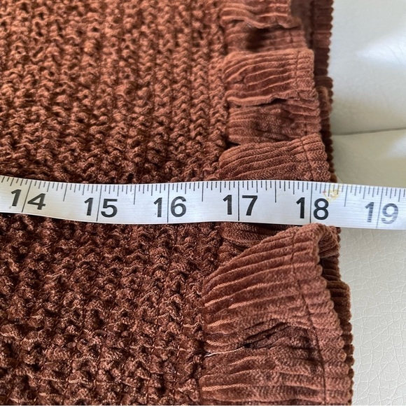 American Eagle women’s crop top brown corduroy Puffy Sleeve NWT size XXL - Picture 12 of 12